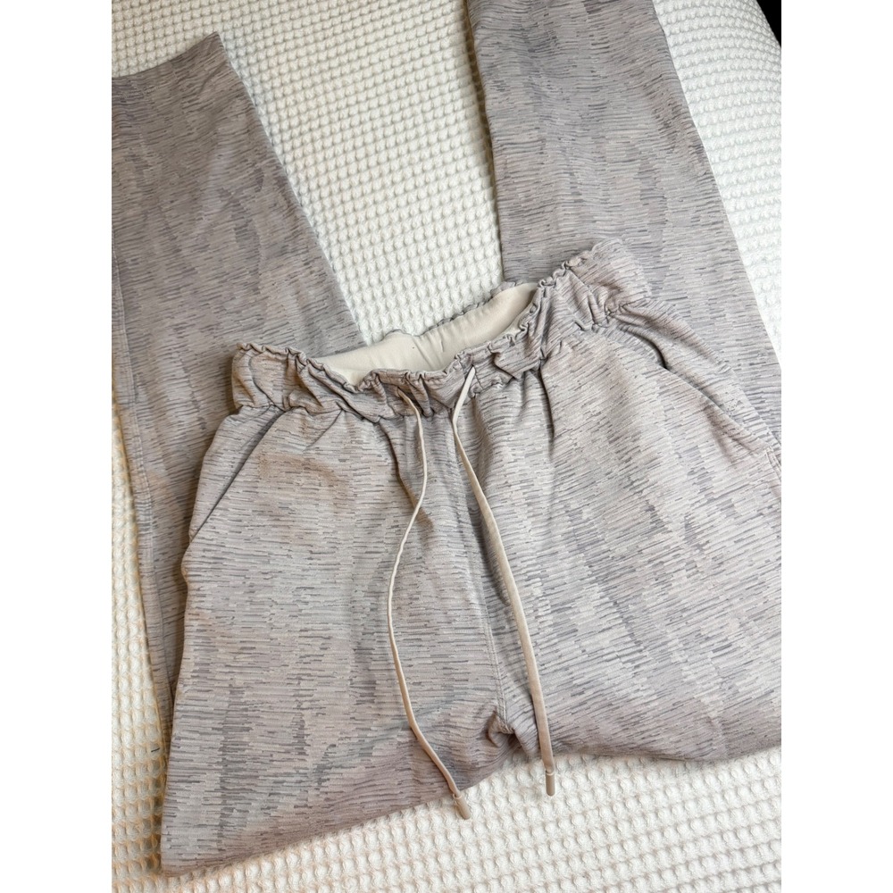 Lululemon On The Fly Jogger Women 2 Grey Space Dye Paperbag Waist Pants